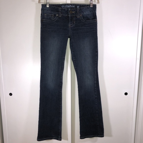 Guess Jeans Y2K Women's Daredevil Boot Cut Size 28 Regular Dark Wash - Picture 1 of 11